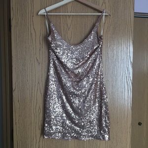 Rose Gold Sequin Dress